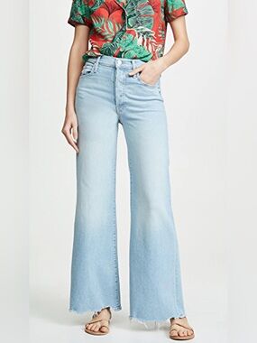 Mother Denim The Tomcat Roller Ankle Chew Jeans Fresh Catch Light Wash Size 28